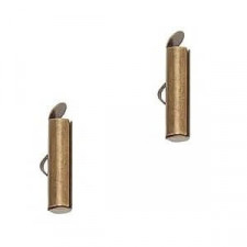 Slide end tubes 16mm - Antique bronze